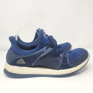 Adidas Womens Blue Pure Boost X Training Lace Up Low Top Athletic ShoesWomen's